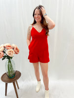 Free As Can Be Romper- Red